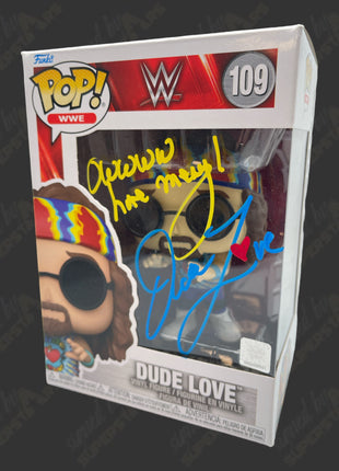 Dude Love signed WWE Funko POP Figure #109