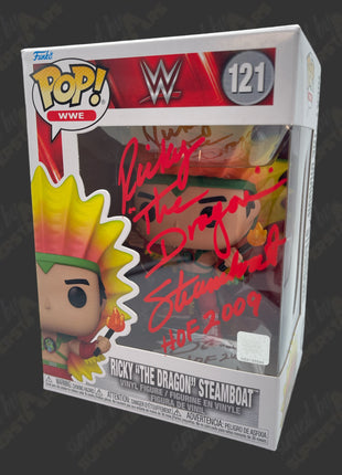 Ricky Steamboat signed WWE Funko POP Figure #121