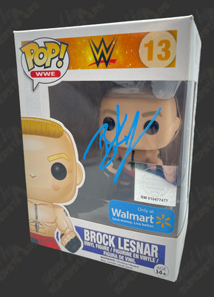 Brock Lesnar signed WWE Funko POP Figure #13 (Walmart Exclusive w/ JSA)