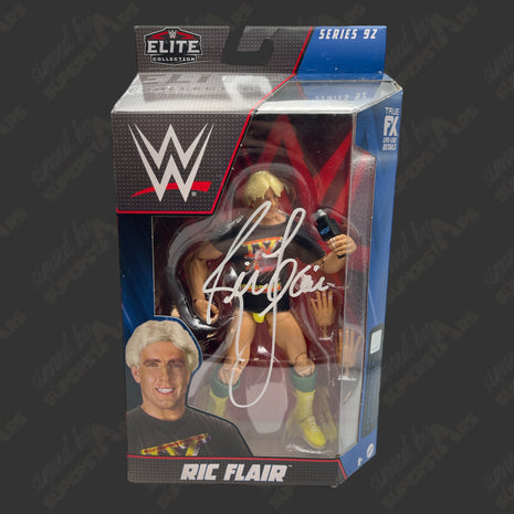 Ric Flair signed WWE Elite Action Figure Series 92 (w/ Protector)