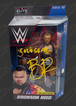 Bronson Reed signed WWE Elite Action Figure Series 90 (w/ Protector)