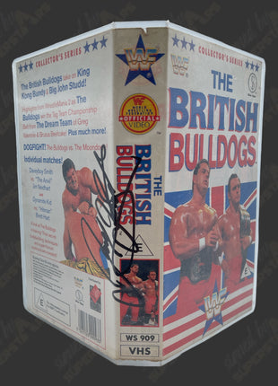 Davey Boy Smith signed WWF British Bulldogs VHS