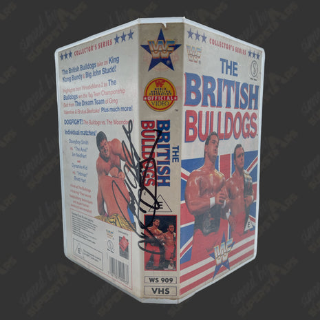 Davey Boy Smith signed WWF British Bulldogs VHS