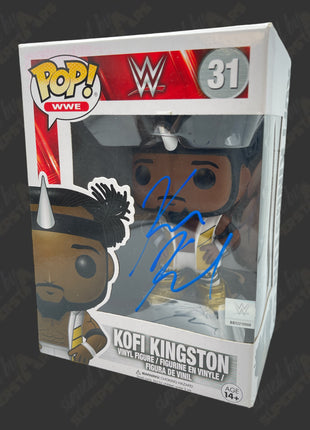 Kofi Kingston signed WWE Funko POP Figure #31