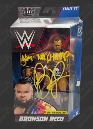 Bronson Reed signed WWE Elite Action Figure Series 90 (w/ Protector)