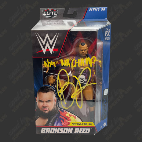 Bronson Reed signed WWE Elite Action Figure Series 90 (w/ Protector)
