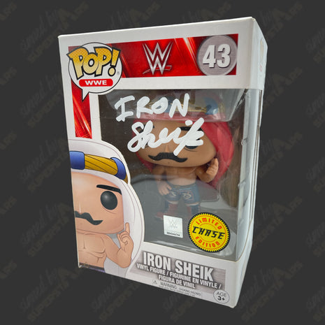Iron Sheik signed WWE Funko POP Figure #43 (Chase Variant)
