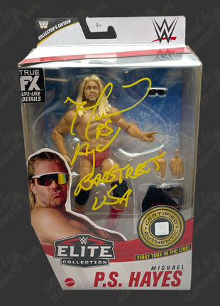 Michael Hayes signed WWE Elite Action Figure (w/ Protector)