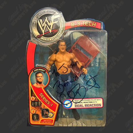 Chris Benoit signed WWF R-3 Tech Series 1 Action Figure