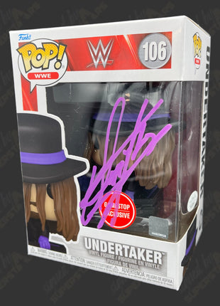 Undertaker signed WWE Funko POP Figure #106 (Gamestop Exclusive Coffin w/ JSA)