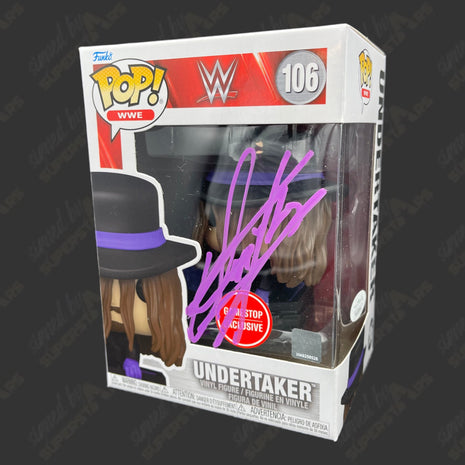 Undertaker signed WWE Funko POP Figure #106 (Gamestop Exclusive Coffin w/ JSA)