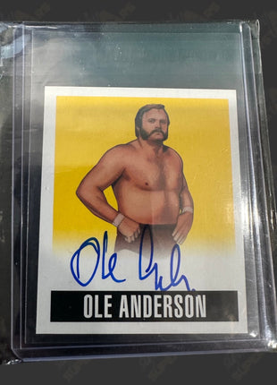 Ole Anderson signed Leaf Trading Card