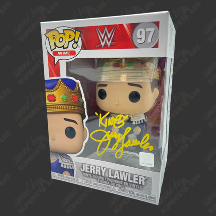 Jerry "The King" Lawler signed WWE Funko POP Figure #97