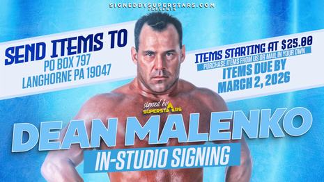 Dean Malenko - Mail In Your Item (3/2/26 In-studio Signing)