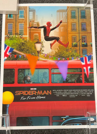 Tom Holland signed Spider Man: Far From Home #/175 Giclee 18x24 Poster (w/ JSA)