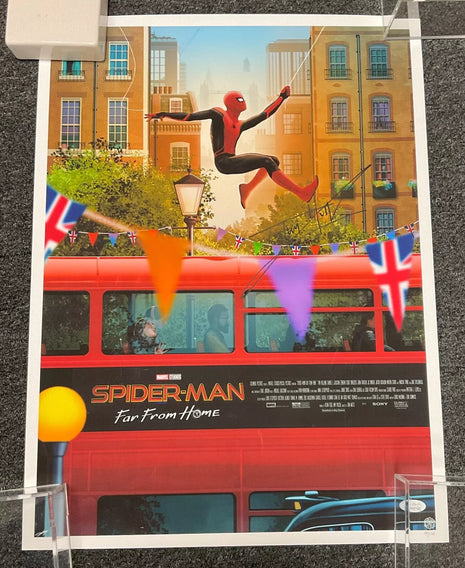 Tom Holland signed Spider Man: Far From Home #/175 Giclee 18x24 Poster (w/ JSA)