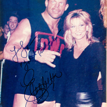 Lex Luger & Elizabeth dual signed 8x10 Photo