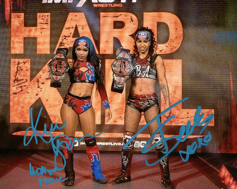 Kiera Hogan & Tasha Steelz dual signed 8x10 Photo