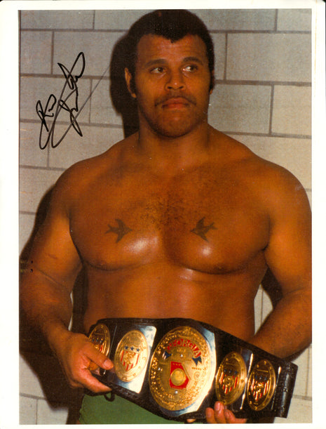 Rocky Johnson signed 8x10 Photo