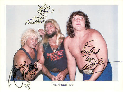 Michael Hayes, Terry Gordy & Buddy Roberts triple signed 8x10 Photo