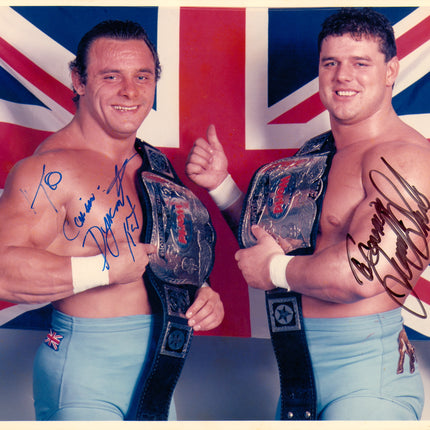 British Bulldogs- Davey Boy Smith & Dynamite Kid dual signed 8x10 Photo