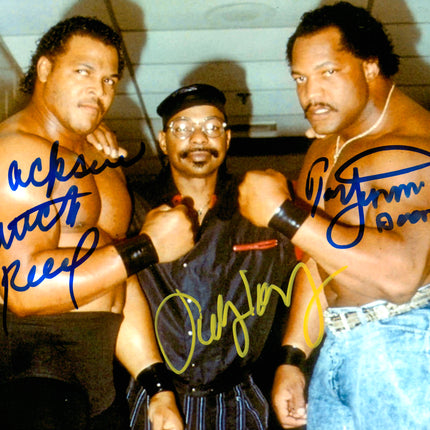 Doom - Ron Simmons, Butch Reed & Teddy Long triple signed 8x10 Photo