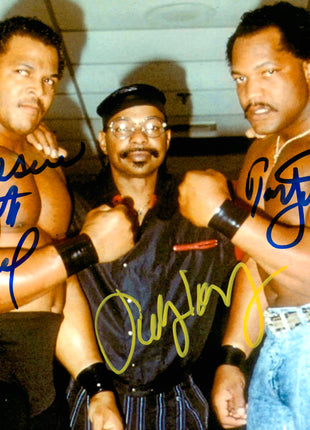 Doom - Ron Simmons, Butch Reed & Teddy Long triple signed 8x10 Photo
