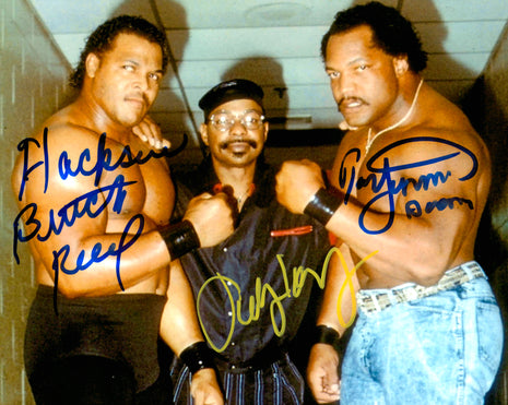 Doom - Ron Simmons, Butch Reed & Teddy Long triple signed 8x10 Photo