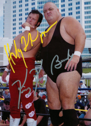 Honky Tonk Man & King Kong Bundy dual signed 8x10 Photo