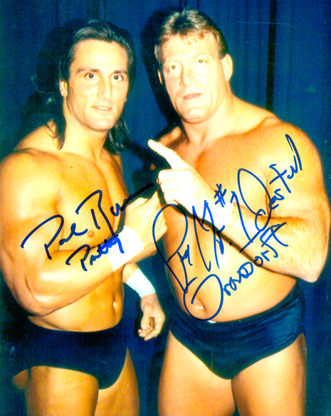 Paul Orndorff & Paul Roma dual signed 8x10 Photo