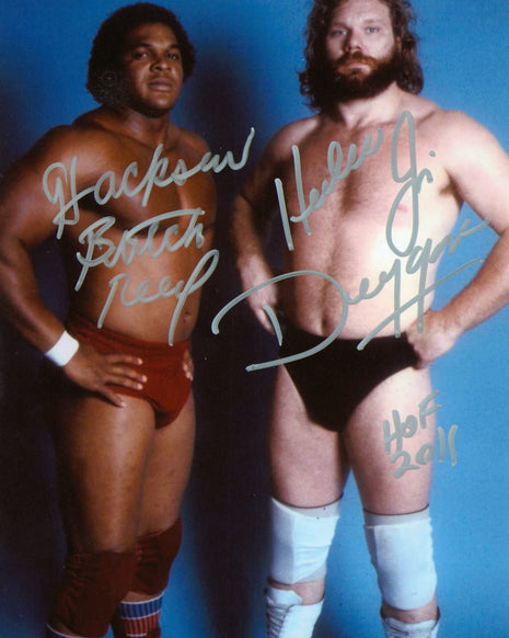 Jim Duggan & Butch Reed dual signed 8x10 Photo