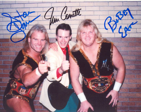 Bobby Eaton, Stan Lane & Jim Cornette triple signed 8x10 Photo