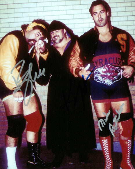 Varsity Club - Kevin Sullivan, Rick Steiner & Mike Rotunda triple signed 8x10 Photo