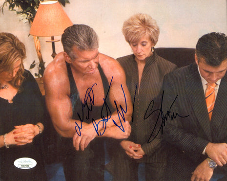 Vince McMahon & Shane McMahon dual signed 8x10 Photo (w/ JSA)
