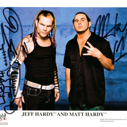 Matt Hardy & Jeff Hardy dual signed 8x10 Photo