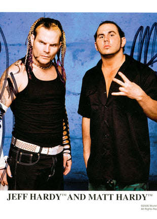 Matt Hardy & Jeff Hardy dual signed 8x10 Photo