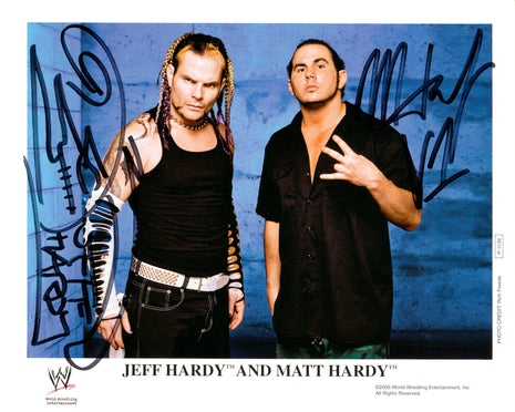 Matt Hardy & Jeff Hardy dual signed 8x10 Photo