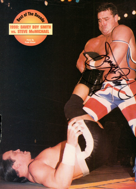 Davey Boy Smith signed Magazine Page