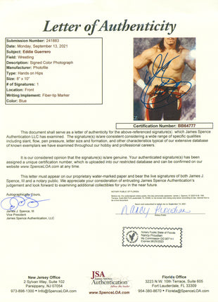 Eddie Guerrero signed 8x10 Photo (w/ JSA)