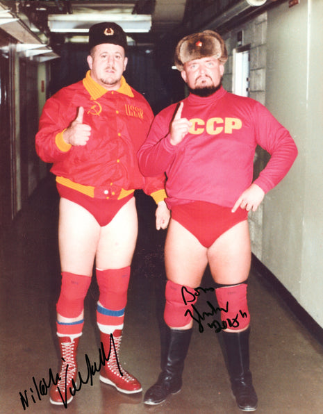 Bolsheviks - Nikolai Volkoff & Boris Zhukov signed 8x10 Photo