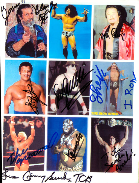 Fotografía de 8x10 con múltiples firmas