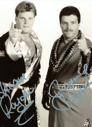 Jacques & Raymond Rougeau dual signed 8x10 Photo