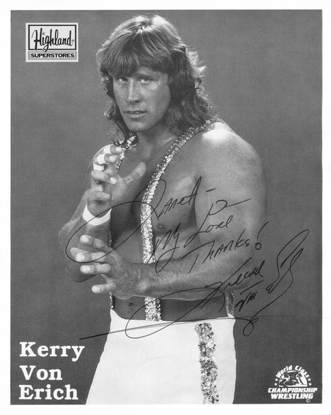 Kerry Von Erich signed 8x10 Photo