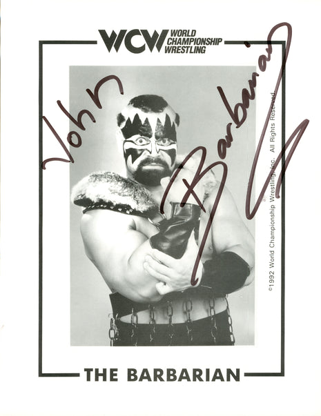 The Barbarian signed 8x10 Photo