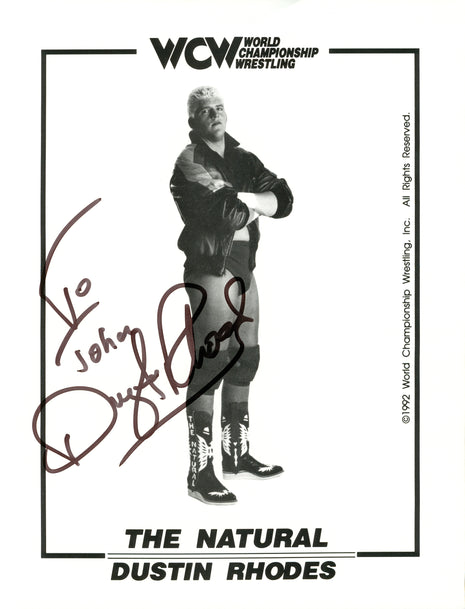 Dustin Rhodes signed 8x10 Photo