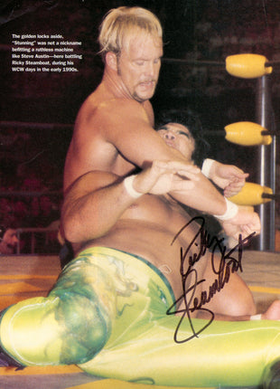 Ricky Steamboat signed Magazine Page