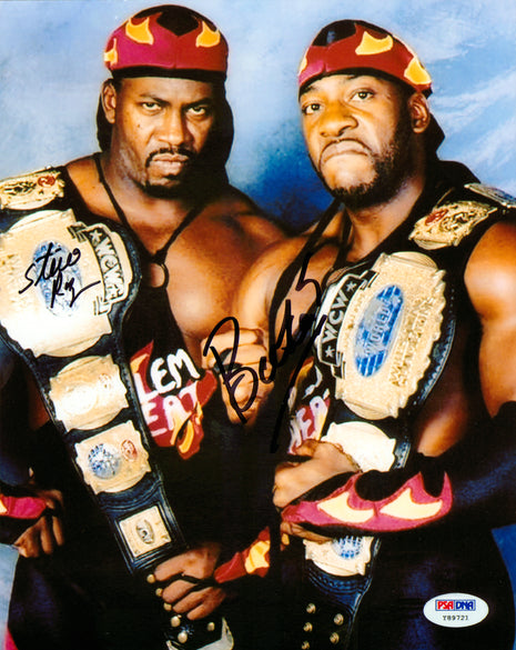 Harlem Heat - Booker T & Stevie Ray signed 8x10 Photo (w/ PSA)