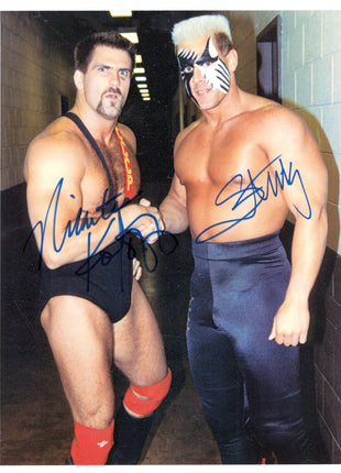 Sting & Nikita Koloff dual signed 8x10 Photo