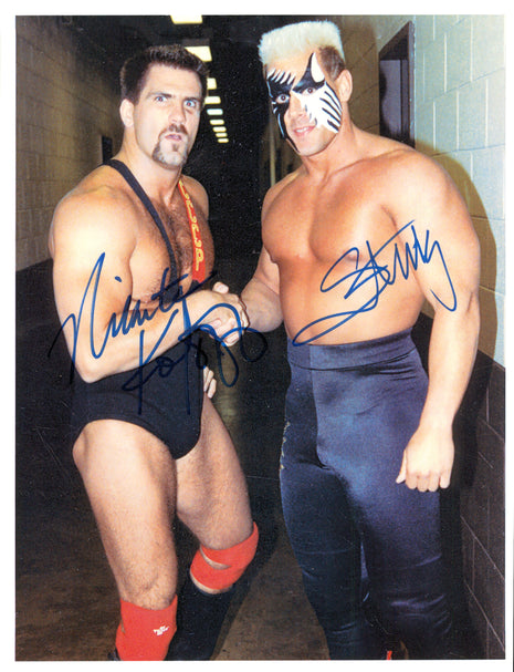 Sting & Nikita Koloff dual signed 8x10 Photo