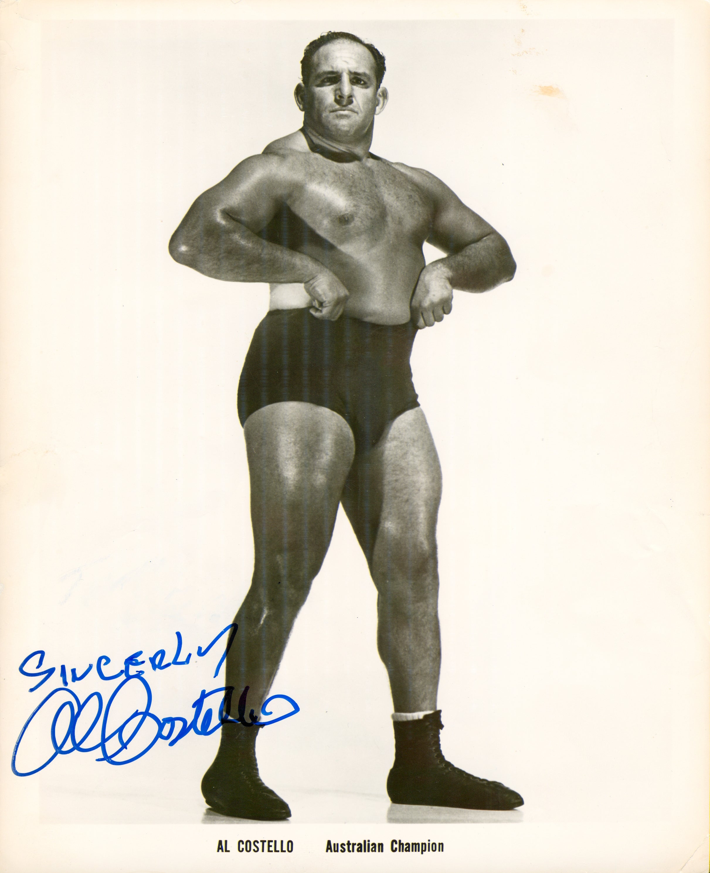 Al Costello (Kangaroo) signed 8x10 Photo – Signed By Superstars